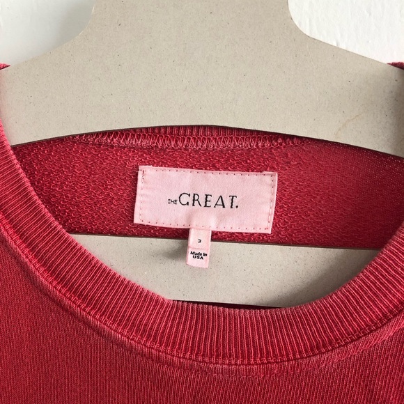 The Great raspberry red raspberry sweatshirt size 3 large - Picture 2 of 3